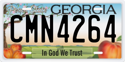 GA license plate CMN4264