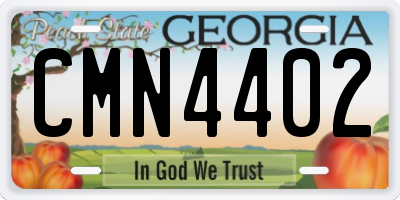 GA license plate CMN4402