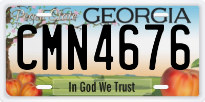 GA license plate CMN4676