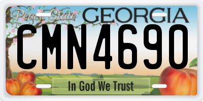 GA license plate CMN4690