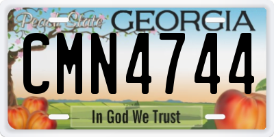 GA license plate CMN4744
