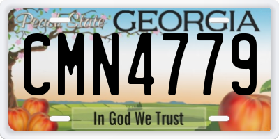 GA license plate CMN4779