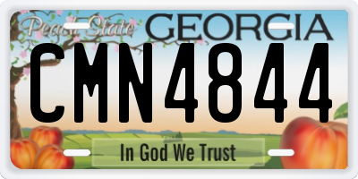 GA license plate CMN4844