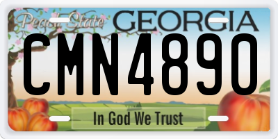GA license plate CMN4890