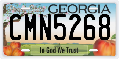 GA license plate CMN5268