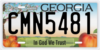 GA license plate CMN5481