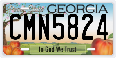 GA license plate CMN5824