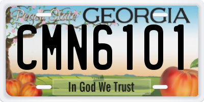 GA license plate CMN6101
