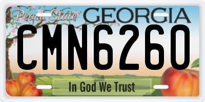 GA license plate CMN6260