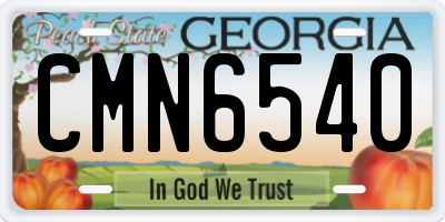GA license plate CMN6540