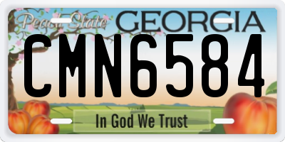 GA license plate CMN6584
