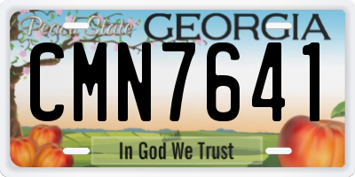 GA license plate CMN7641