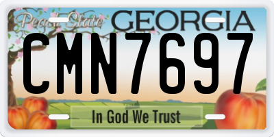 GA license plate CMN7697