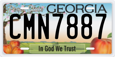 GA license plate CMN7887