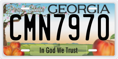 GA license plate CMN7970