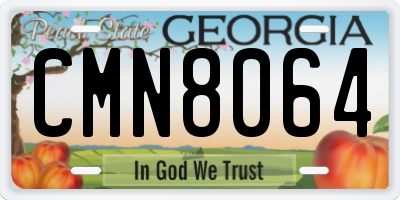 GA license plate CMN8064