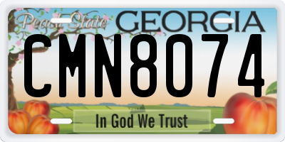 GA license plate CMN8074