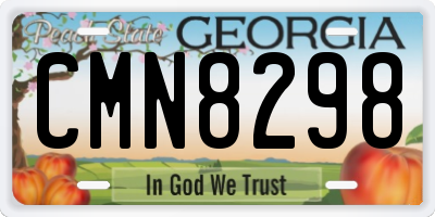 GA license plate CMN8298
