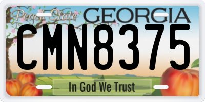 GA license plate CMN8375