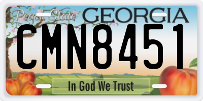 GA license plate CMN8451