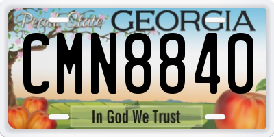 GA license plate CMN8840