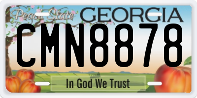 GA license plate CMN8878