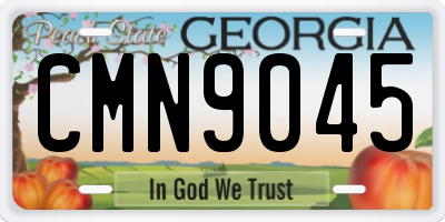 GA license plate CMN9045
