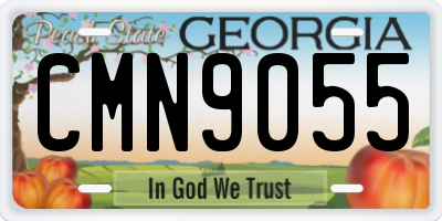 GA license plate CMN9055