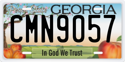 GA license plate CMN9057