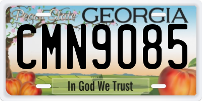 GA license plate CMN9085