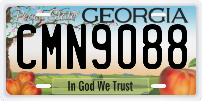 GA license plate CMN9088