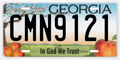 GA license plate CMN9121