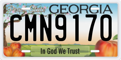 GA license plate CMN9170