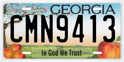 GA license plate CMN9413
