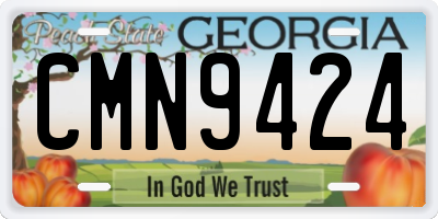 GA license plate CMN9424