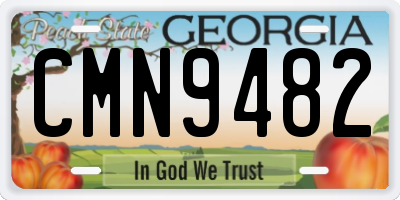 GA license plate CMN9482