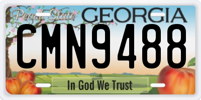 GA license plate CMN9488