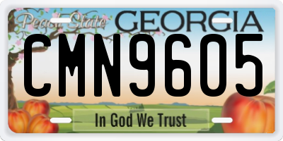 GA license plate CMN9605