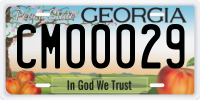 GA license plate CMO0029