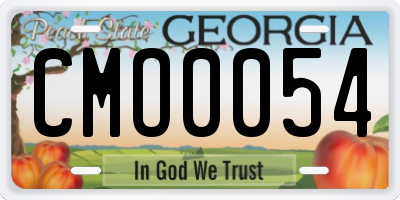 GA license plate CMO0054