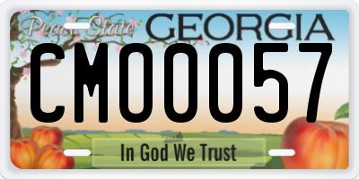 GA license plate CMO0057