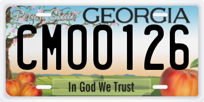 GA license plate CMO0126