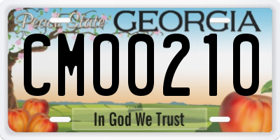 GA license plate CMO0210