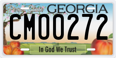 GA license plate CMO0272