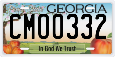 GA license plate CMO0332