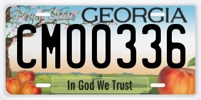 GA license plate CMO0336