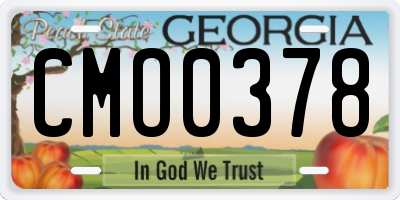 GA license plate CMO0378