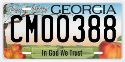 GA license plate CMO0388