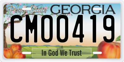 GA license plate CMO0419