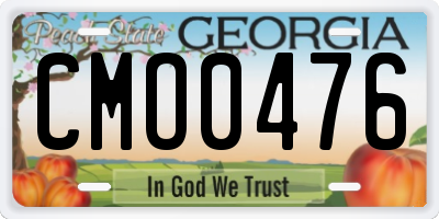 GA license plate CMO0476